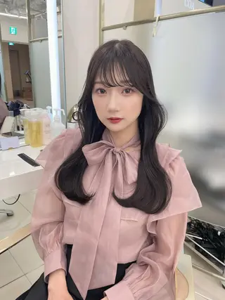 ロング カラー COA GINZA 空也/前髪/顔まわりのヘアスタイル