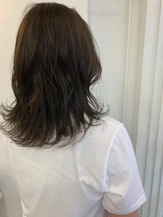 セミロング カラー 半個室サロン/透明感 /艶髪♡岸上 温♡のヘアスタイル