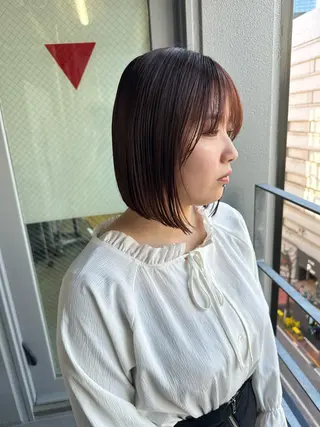 ショート カラー 巻けるケア縮毛矯正✨ ケアカラー✨山下のヘアスタイル