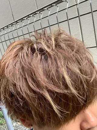 カラー メンズ familiar BOND所属・佐々木陸斗 ショート&メンズのヘアスタイル