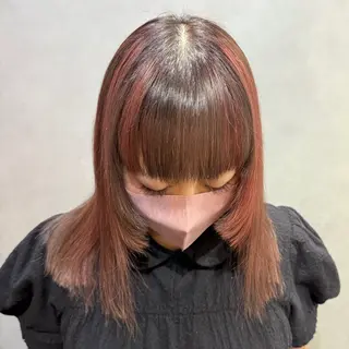 ミディアム カラー 透明感カラー/パーマ 🌀アオノアユミのヘアスタイル