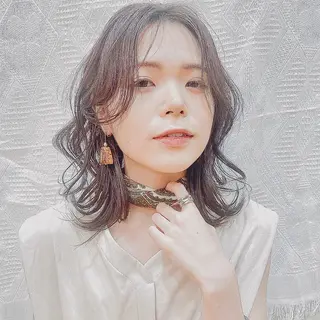 ミディアム カラー 大野 あさみのヘアスタイル