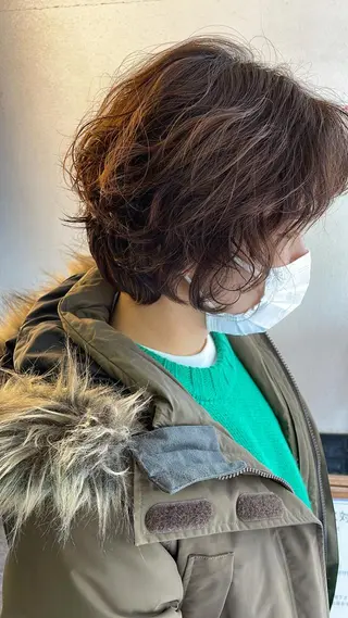 ショート パーマ 店長✂︎森 彩奈のヘアスタイル