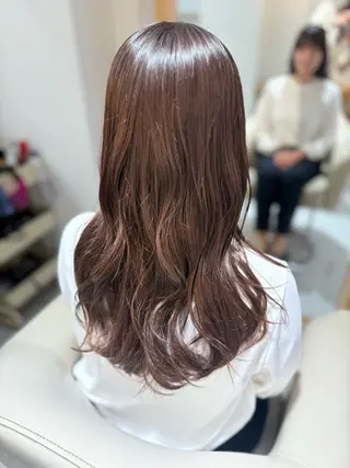 セミロング カラー 安永 涼のヘアスタイル