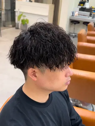 パーマ ヘアアレンジ メンズ 梅田/メンズパーマ /短髪/田中崇奨のヘアスタイル