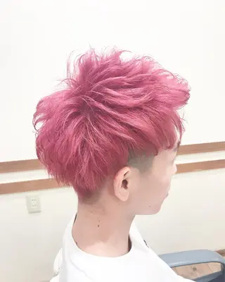 ショート カラー アザマ　ヤスカツ _rosso 川口のヘアスタイル