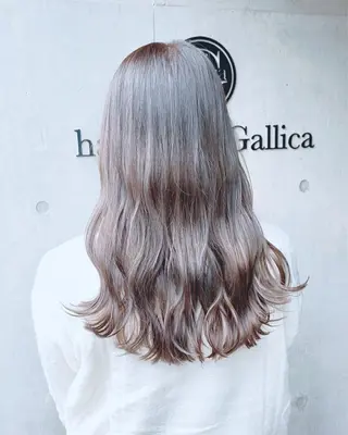 カラー 透明感モテ艶髪カラー Gallicaイリサのヘアスタイル