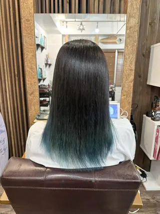 ミディアム カラー ブリーチ毛対応酸性 ストレート🌈サキのヘアスタイル