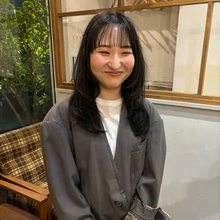 ロング カラー 平地 晃人のヘアスタイル