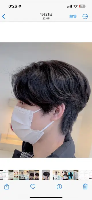 ショート メンズパーマ 岩成健志郎のヘアスタイル