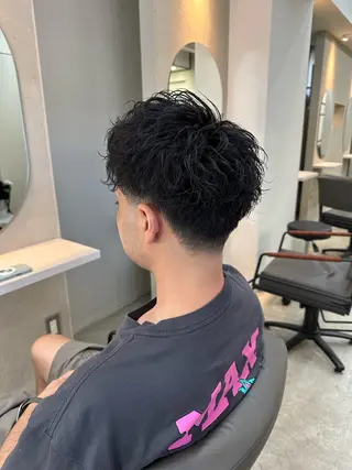 ショート パーマ メンズ 木下 健心のヘアスタイル