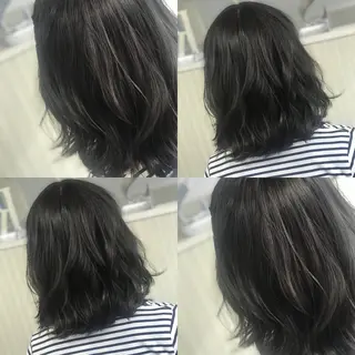 ミディアム カラー 山内 聡史のヘアスタイル