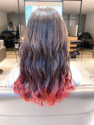 ロング カラー 🌿earth亀有店 【緑髪のノブ】🌿のヘアスタイル