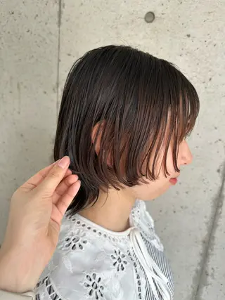 ミディアム カラー ヘアアレンジ れな/艶カラー /暖色カラーのヘアスタイル