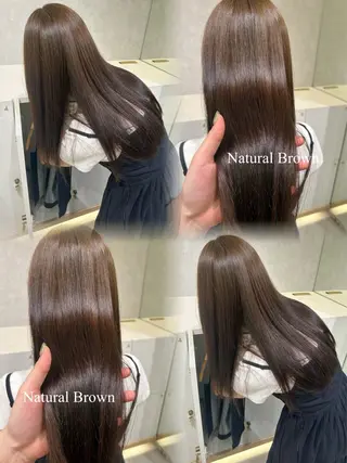 セミロング カラー yuina／🫧 艶感ダブルカラー🫧のヘアスタイル