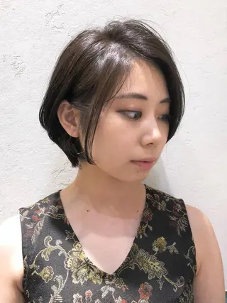 ショート カラー 似合わせ/小顔カット 🔷山方直也のヘアスタイル