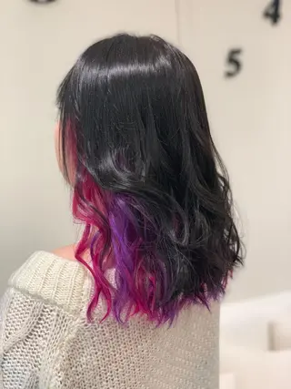 ロング カラー ヘアアレンジ 松吉 純平のヘアスタイル