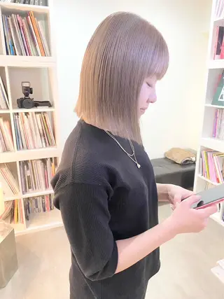 ミディアム カラー 名古屋髪質改善 縮毛矯正専門店のヘアスタイル