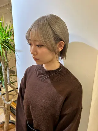ショート 仙台ブリーチカラー デザインカラーあすかのヘアスタイル