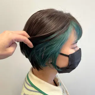ショート カラー 心斎橋/ブリーチなし 髪質改善/レイヤーのヘアスタイル
