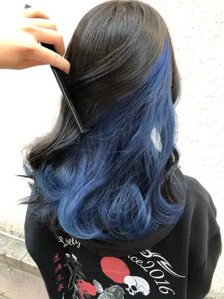 ロング レイヤーブリーチ特化 ホワイト専門/岸のヘアスタイル