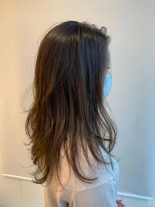 セミロング カラー パーマ ヘアアレンジ 加藤 綾華のヘアスタイル