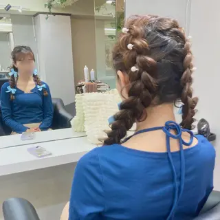 ロング ヘアアレンジ ヘアセット/エクステ cocoro🐹🎀のヘアスタイル