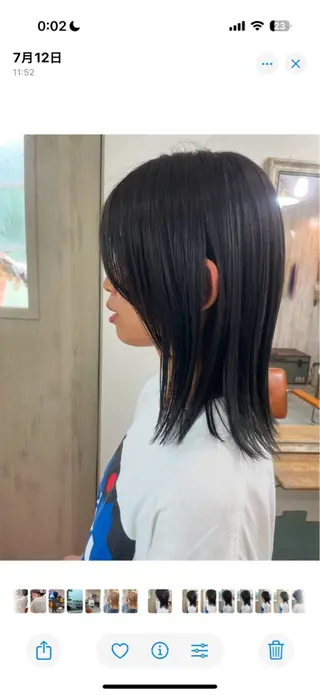 ミディアム カラー milk所属・キノシタ マユのヘアスタイル