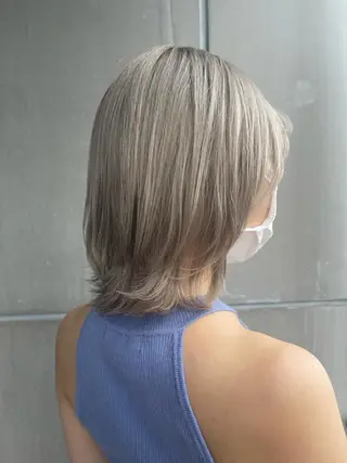 ミディアム かめい りなのヘアスタイル