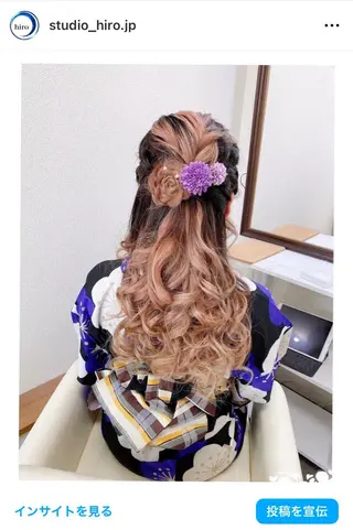 ヘアアレンジ 京都.祇園セットサロン:スタジオ ヒロ【Studio hiro】所属・ヒロ(hiro) •スタジオヒロのヘアスタイル