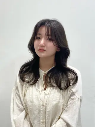 ミディアム カラー 岡山 愛のヘアスタイル