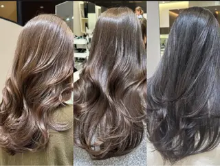 ロング レイヤー/巻ける 縮毛矯正/土田陸登のヘアスタイル
