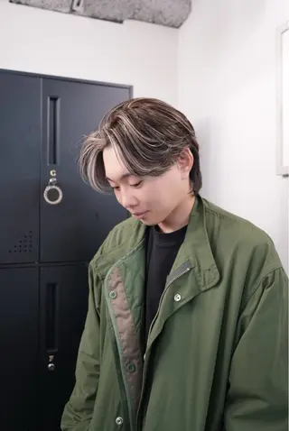 カラー メンズ 新宿/ハイトーン /パーマ/戸羽のヘアスタイル