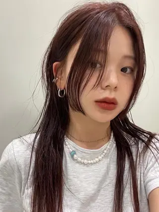 ロング カラー ♡くすみトレンド ♡Rikutoのヘアスタイル