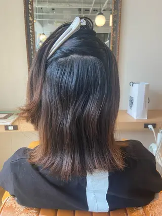 ミディアム カラー パーマ ヘアアレンジ ✨髪質改善/透明感✨ 西野　陽のヘアスタイル