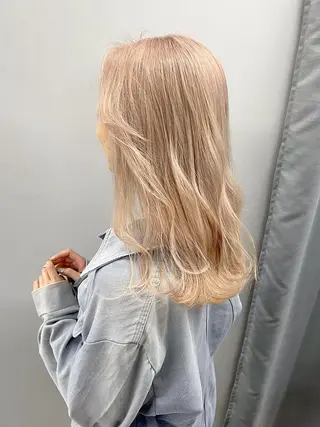 セミロング カラー 【痛くないブリーチ】 野村友大のヘアスタイル