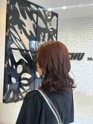 セミロング 梅田美容師カラー モデル募集中MICOのヘアスタイル