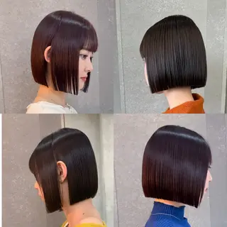 ショート 髪質改善/Wカラー/ ボブ/レイヤー/レンのヘアスタイル