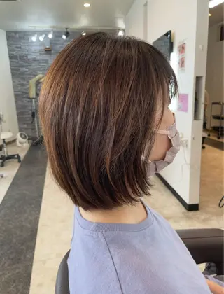 ミディアム 甲田 和生のヘアスタイル