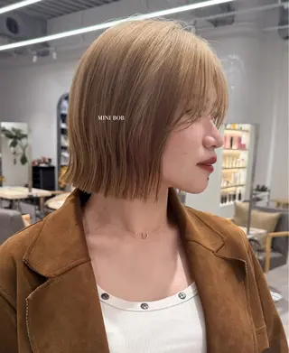 ミディアム おしゃれボブ/暖色 カラー🧶いろはのヘアスタイル