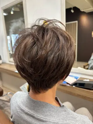 ショート パーマ HAIR LOUNGE DIALOGE所属・西田 敏幸のヘアスタイル