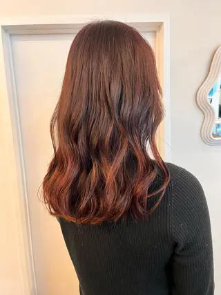 セミロング カラー レイヤーカット/韓国 ヘア/ honokaのヘアスタイル