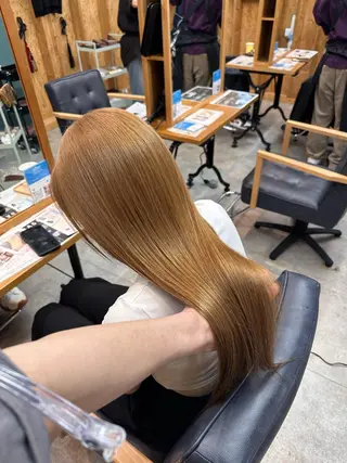 セミロング 🧸ミルクティー /ブリーチ🫧あずみのヘアスタイル