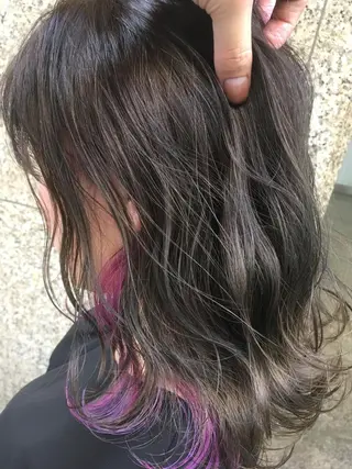 ミディアム カラー 菅村 勇亮のヘアスタイル