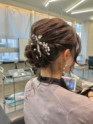 ミディアム ヘアアレンジ ダブルカラー🦖 /髪質改善⚡️しおりのヘアスタイル