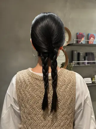 ロング ヘアアレンジ デザインカラー❤︎ イシイレイのヘアスタイル