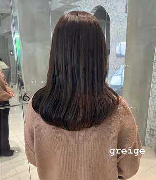 セミロング カラー 透明感カラー🫧 nanohaのヘアスタイル