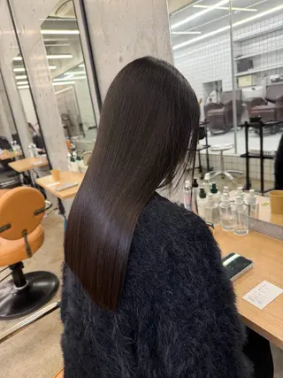 ロング 髪質改善×縮毛矯正× 艶カラー 吉原和磨のヘアスタイル