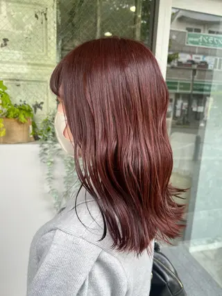 セミロング カラー StellA所属・MIZUKI/町田/ ハイトーンカラーのヘアスタイル