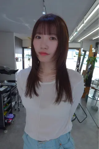 セミロング カラー sakura🌸 レイヤー/韓国ヘアのヘアスタイル